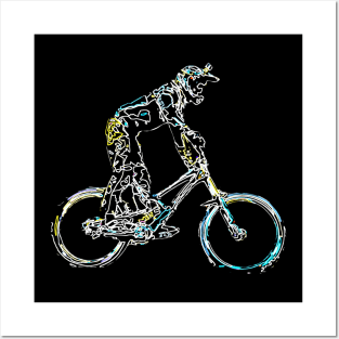 mtb downhill Posters and Art